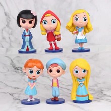 Red Riding Hood anime figures set(6pcs a set)