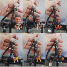 NBA football figure dolls key chain 