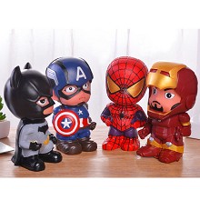 The Avengers Iron man spiderman batman anime figure money box