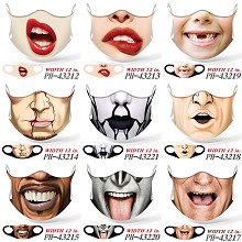 The mouth trendy mask printed wash mask