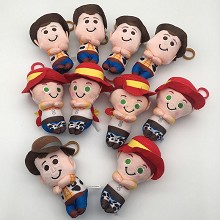 4.8inches Toy Story Woody Jessie anime plush dolls set(10pcs a set)
