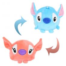 Stitch anime reversible two-sided plush pillow 18*...