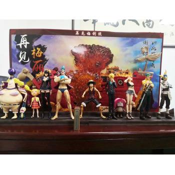 One Piece Going Merry goodbye anime figures a set