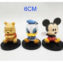 Mickey Pooh bear anime figure dolls set(3pcs a set)(OPP bag)