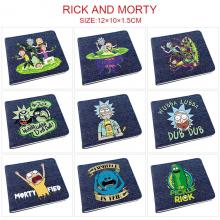 Rick and Morty anime denim wallet