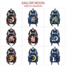 Sailor Moon anime USB camouflage backpack school bag