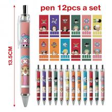 One Piece anime ballpoint pen ball pens(12pcs a set)