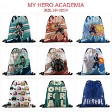 My Hero Academia anime nylon drawstring backpack bag