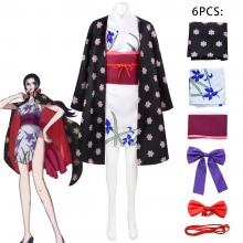 One Piece Robin kimono cosplay cloth dress costume set