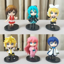 Hatsune Miku anime figures set(6pcs a set)(OPP bag)