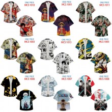 One Piece anime short sleeved shirts