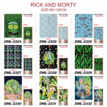 Rick and Morty anime door curtains portiere 85x120CM