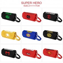 Super Hero Iron Spider Super Man Batman canvas pen case pencil bag