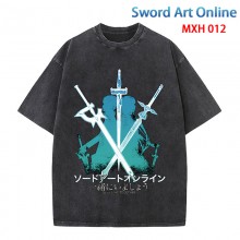 Sword Art Online anime short sleeve wash water worn-out cotton t-shirt