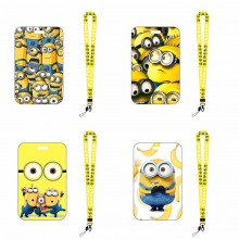 Despicable Me anime ID cards holders cases lanyard key chain