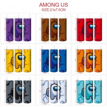 Among Us game coffee water bottle cup with straw s...