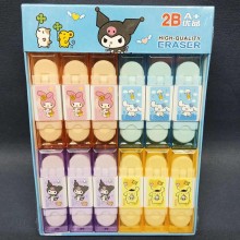 Sanrio Melody kitty Cinnamoroll Kuromi anime erasers(48pcs a set)