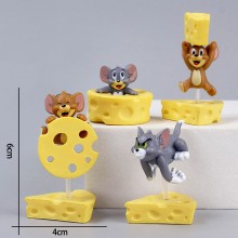 Cheese Tom and Jerry mouse cat figures set(4pcs a set)
