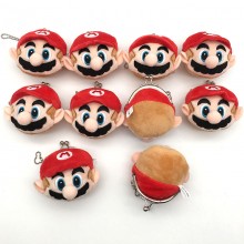 3inches Super Mario plush wallet coin purse set(10pcs a set)