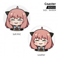 SPY FAMILY anime soft pvc coaster coffee cup mats pad
