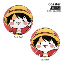 One Piece anime soft pvc coaster coffee cup mats pad