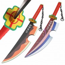 Demon Slayer Uzui Tengen anime cosplay weapon knife wood sword 70CM