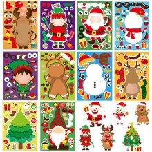 Merry Christmas Santa Claus tree stickers(30pcs a set)