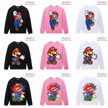 Super Mario anime long sleeve round neck thin cotton hoodies cloth