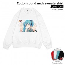 Hatsune Miku anime cotton round neck sweatershirt hoodie