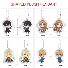 Sword Art Online anime custom shaped plush doll key chain