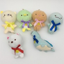 4inches Sumikko Gurashi anime plush doll set(6pcs a set)11cm
