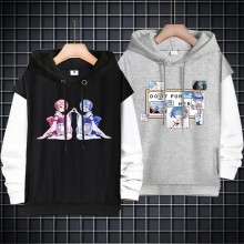 Re:Life in a different world from zero anime fake two pieces thin cotton hoodies