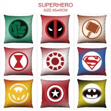 Super Hero Iron Spider Super Man Batman two-sided pillow 45*45cm