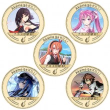 Akame ga KILL Commemorative Coin Collect Badge Lucky Coin Decision Coin
