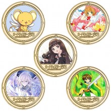 Card Captor Sakura Coin Collect Badge Lucky Coin Decision Coin