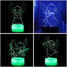 Stitch Anime Acrylic Figure 3D Lamp USB Night Light