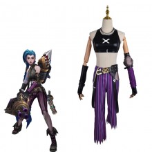League of Legends Jinx cosplay clothes full set+accessories