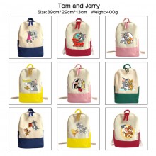 Tom and Jerry cat anime canvas backpack bag