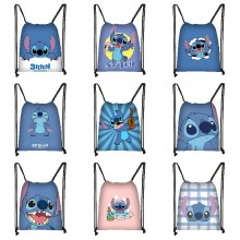Stitch anime drawstring bags backpack