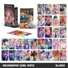 Chainsaw Man anime two-sided laser holographic cards