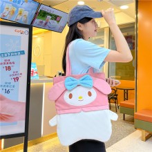 Sanrio Melody kitty Cinnamoroll Kuromi anime canvas handbag satchel shoulder bag