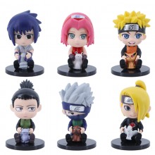 Naruto sitting hold beast anime figures set(6pcs a set)(OPP bag)
