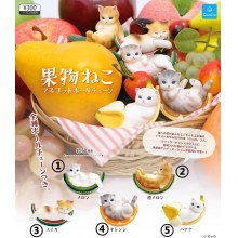 Cute Fruit Cat anime figures gashapons set(5pcs a ...