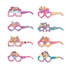 Barbie anime cosplay paper glasses set(8pcs a set)