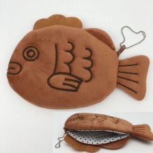 Taiyaki Fish plush wallet coin purse 23*16CM