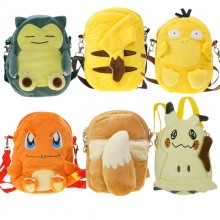 8inches Pokemon Eevee Pikachu anime plush backpack...