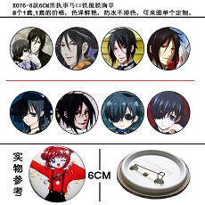 Kuroshitsuji pins(8pcs a set)