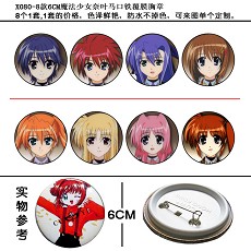 Magical Girl Lyrical Nanoha pins(8pcs a set)