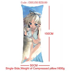 Anime MOERU girl single side pillow(50x150CM)