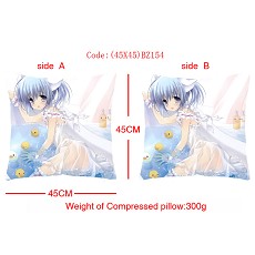 The anime girl double sides pillow(45x45CM)